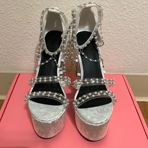 Dolls kill Holy Revelation platform heels- white